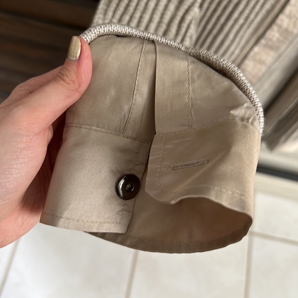 St. John tan zipper sweater jacket - Picture 6 of 7